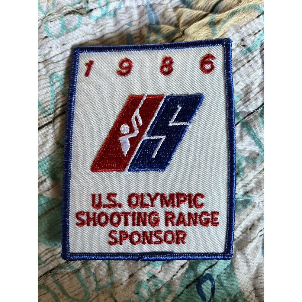 1986 US Olympic Shooting Range Sponsor Embroidered Patch New, Never Used